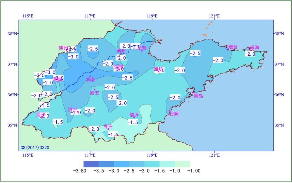 广东省与山东省气温对比研究