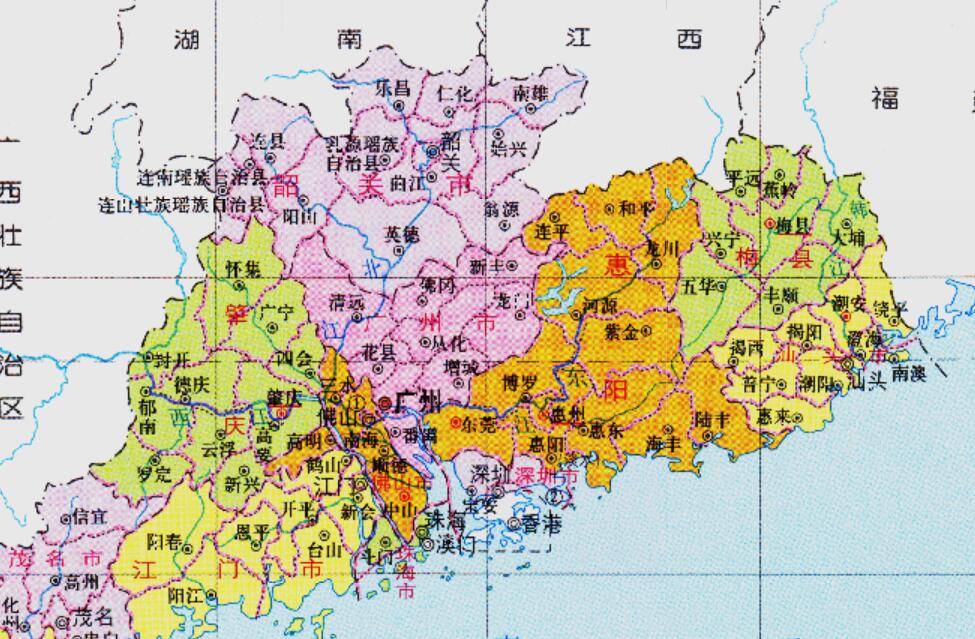 惠州在广东省的地理位置及其发展概述